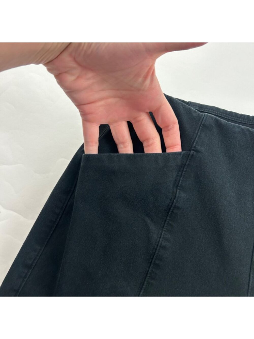 TALL Old Navy Black Stretch Canvas High Rise Wide Leg Pixie Pant MT - Picture 3 of 8